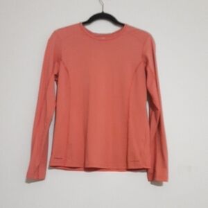 Columbia Coral Titanium Long Sleeve Top Performance Orange Hiking Outdoor Camp M